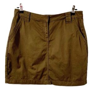 Cambridge Dry Goods 100% Cotton Mini Skirt with Flap Back Pockets Belt Loops 🤎